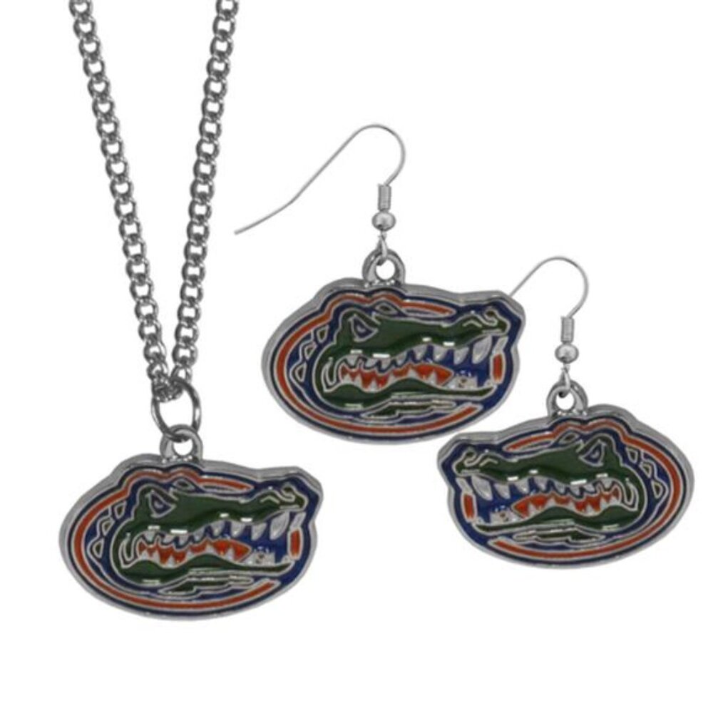 NCAA Siskiyou Sports Womens Florida Gators Dangle Earrings and Chain Necklace